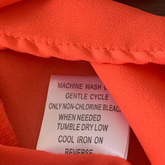 Charlotte Russe Orange Blouse Size Medium - Picture 7 of 9